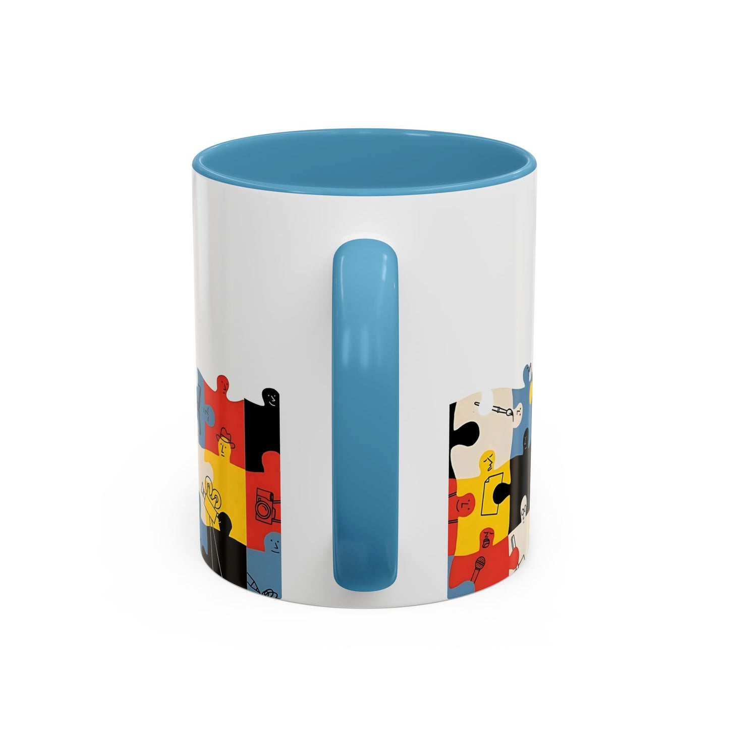 Music Puzzle Art Mug Design - Accent Coffee Mug (11, 15oz)