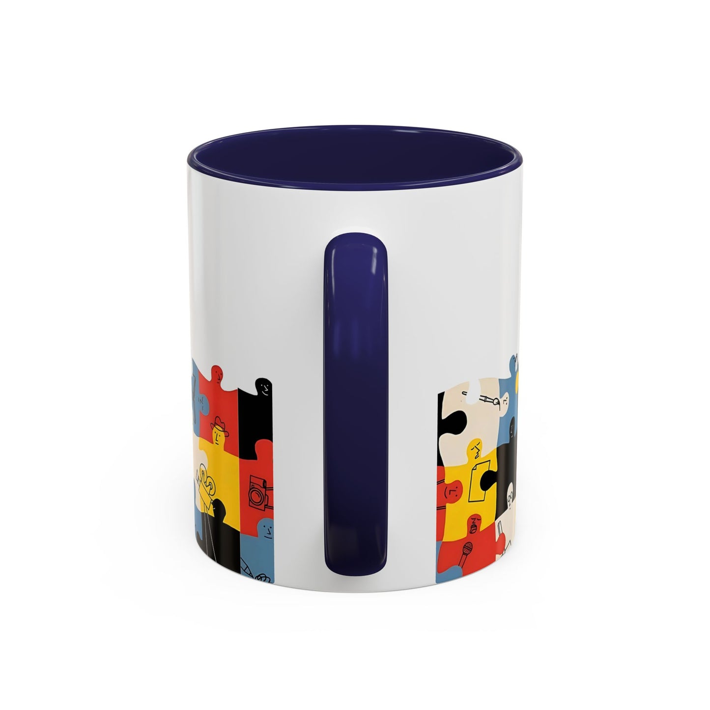 Music Puzzle Art Mug Design - Accent Coffee Mug (11, 15oz)