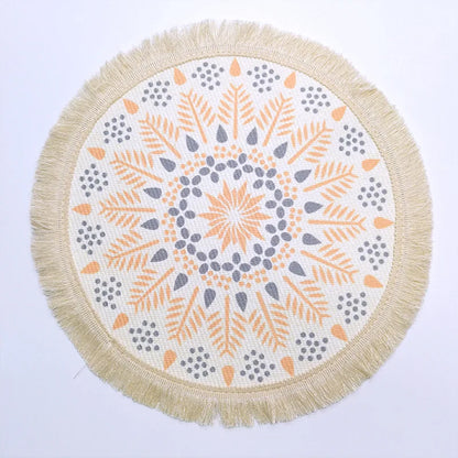 Boho Mandala Macrame Table Mats – Round & Washable