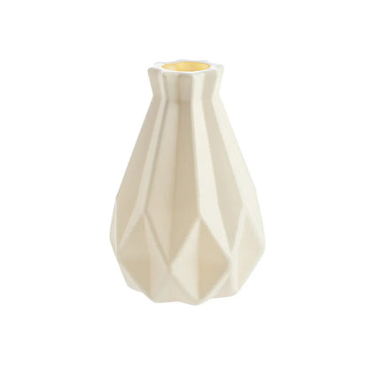 White Plastic Vase for Home Decoration