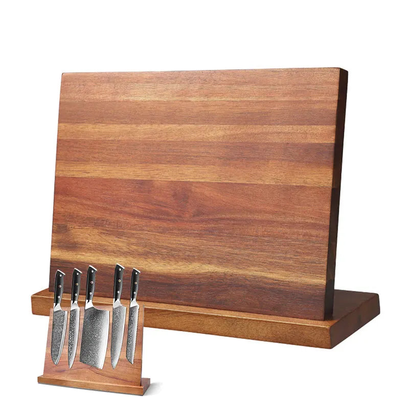 Double-Sided Magnetic Knife Holder with Non-Slip Base